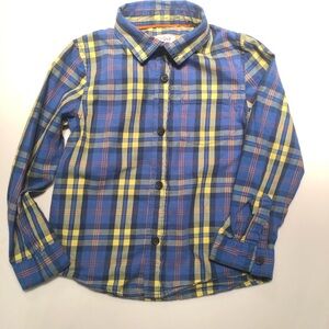 Cat & Jack Vibrant Plaid Button Down Shirt